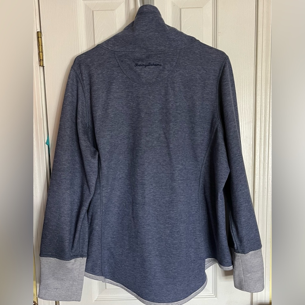 TOMMY‎ BAHAMA  Reversible, Full Zip Sweater Gray  Women’s Sz XL - Picture 2 of 11